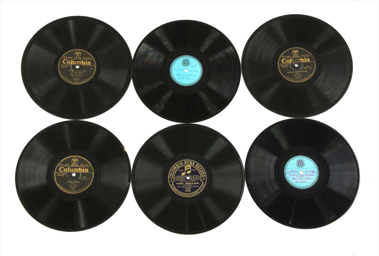 Lot 56 - Various Columbia + Columbia Flag Label (10in) Shellac