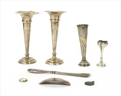 Lot 110A - A collection of silver items