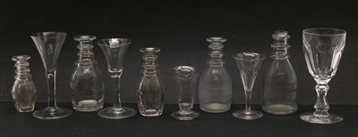 Lot 338 - A collection of Georgian and later glass tableware