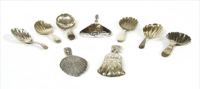 Lot 63 - A collection of silver caddy spoons