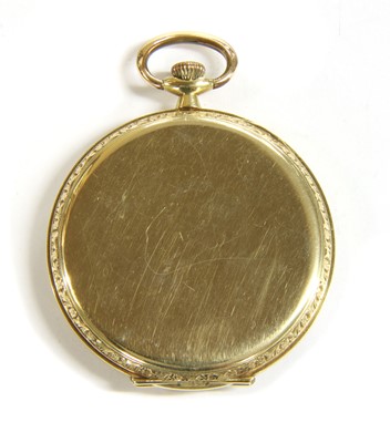 Lot 182 - An Art Deco 14ct gold Alpina open faced pocket watch