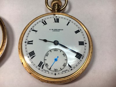 Lot 176 - A 9ct gold J W Benson open-faced pocket watch
