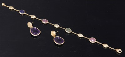 Lot 215 - A gold 'Siviglia' gemstone bracelet by Marco Bicego