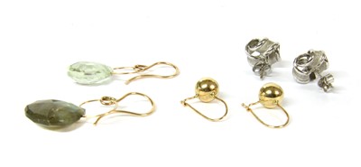 Lot 104 - A single gold labradorite drop earring, by Melissa Joy Manning