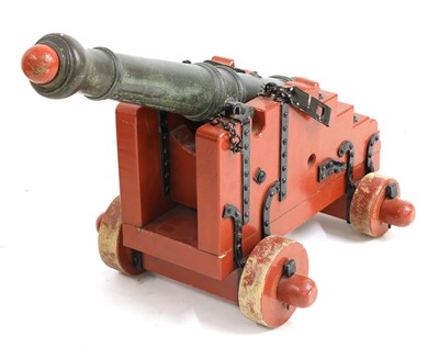 Lot 186 - A bronze deck or salute signal cannon