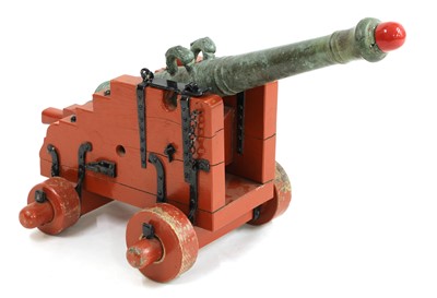 Lot 187 - A bronze deck or salute signal cannon