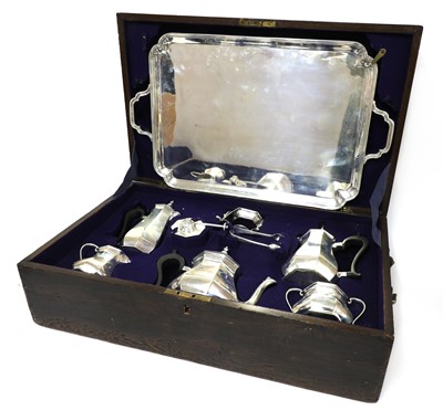 Lot 56 - An extensive George V hallmarked silver tea and coffee set