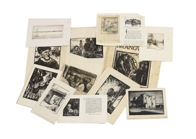 Lot 408 - A folder of approximately twenty-nine etchings