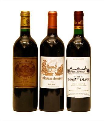 Lot 252 - Assorted to include: Château Batailley, Pauillac, 5th growth, 1998 and two others