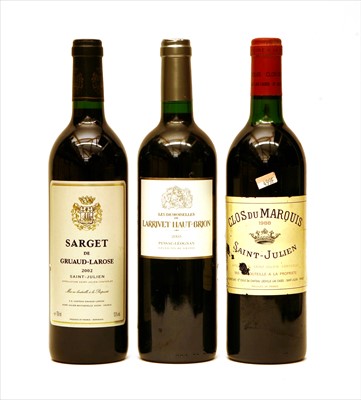 Lot 218 - Miscellaneous to include: Clos du Marquis, 1988, one bottle and two other bottles