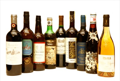 Lot 109 - Miscellaneous: Ceretto and Cappellano, Barolo Chinato, one bottle each and seven others