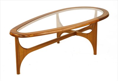 Lot 645 - A teak teardrop coffee table