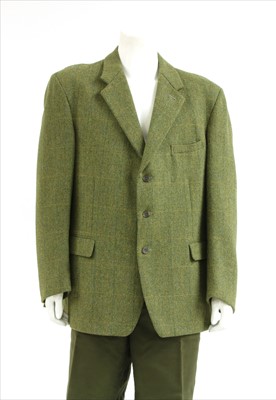 Lot 1168 - A P&J Haggart Ltd, gentleman's single breasted green tweed jacket