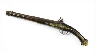 Lot 262 - A Georgian style flintlock pistol