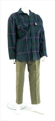 Lot 1173 - A Swandri gentleman's green and blue check shirt/jacket