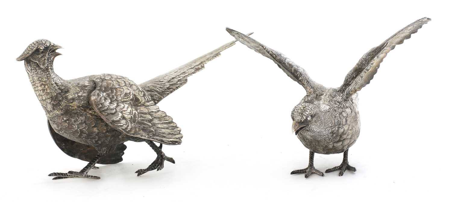 Lot 72 - A pair of silver pheasants