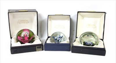 Lot 264 - Three Caithness glass paperweights