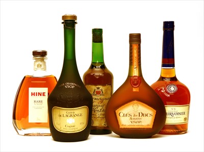 Lot 72 - Assorted to include: Clés des Discs, Armagnac, VSOP and four others