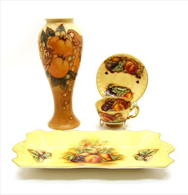 Lot 347 - A Moorcroft vase in the Finches Ochre design