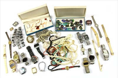 Lot 105 - A quantity of assorted jewellery and watches