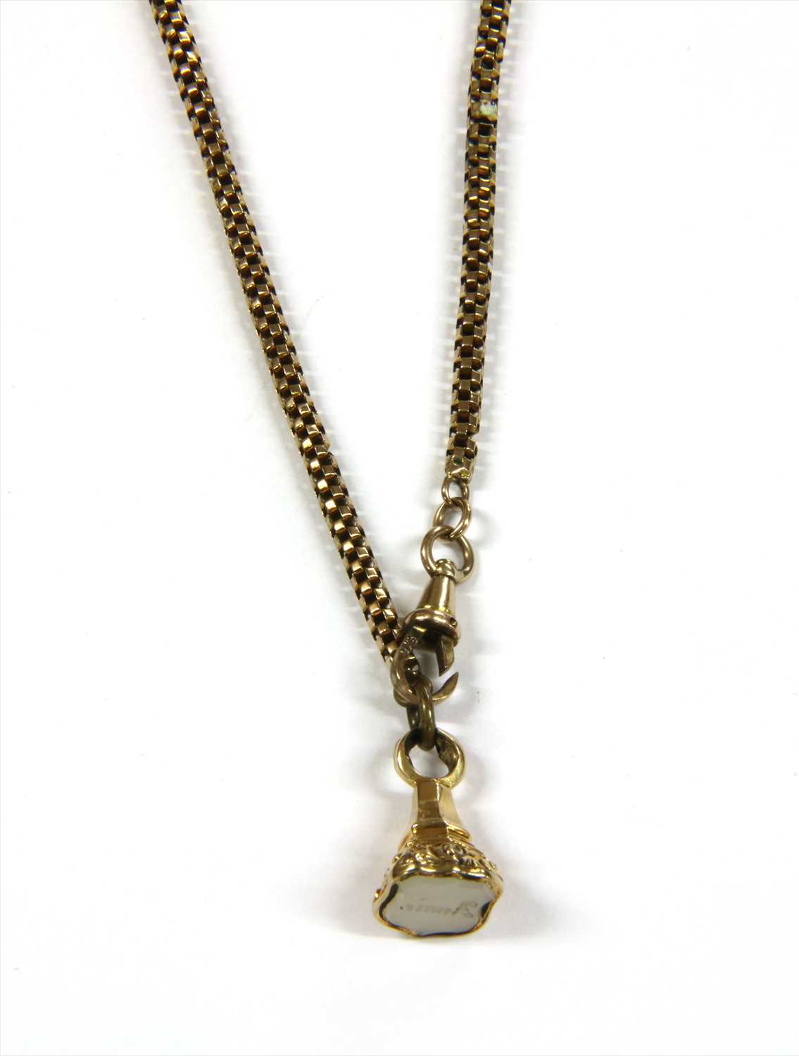 Lot 8 - A length of gold fancy link chain