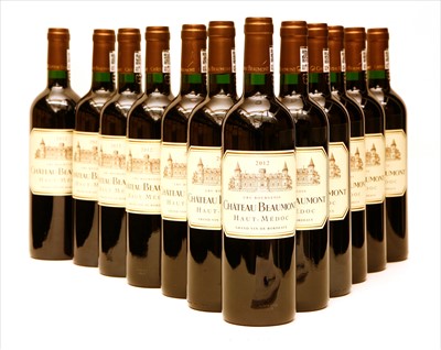 Lot 239 - Château Beaumont, Haut-Médoc, Cru Bourgeois Supérieur, 2012, twelve bottles (boxed)