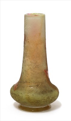 Lot 116 - A Daum miniature cameo glass vase