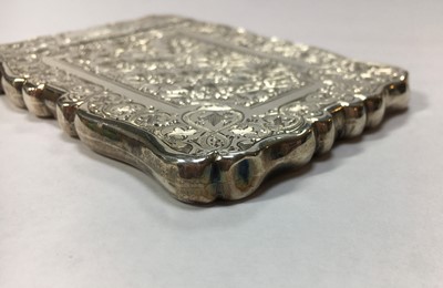 Lot 205 - A Victorian sterling silver card case