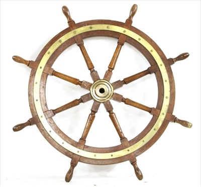 Lot 637A - A large ship's wheel