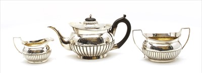 Lot 152 - A late Victorian silver three piece tea service
