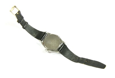 Lot 198 - A mid-size stainless steel Omega mechanical strap watch, c.1940