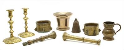 Lot 391 - Two bronze mortar and pestles