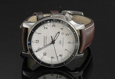 Lot 397 - A gentlemen's stainless steel Bremont 'Model 1 Chronometer' automatic strap watch, c.2015