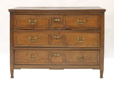 Lot 615 - A French oak commode chest