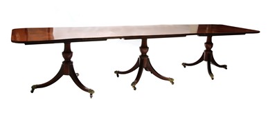 Lot 159 - A large George III-style mahogany dining table