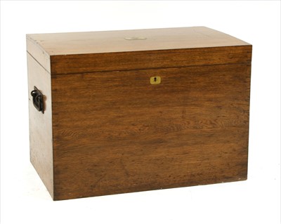 Lot 486 - An oak canteen trunk