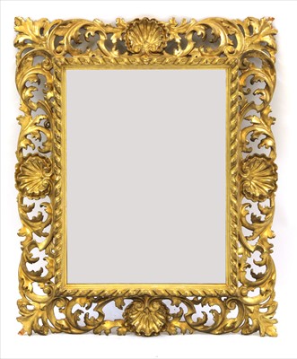 Lot 435 - A Florentine carved wood and gilt mirror