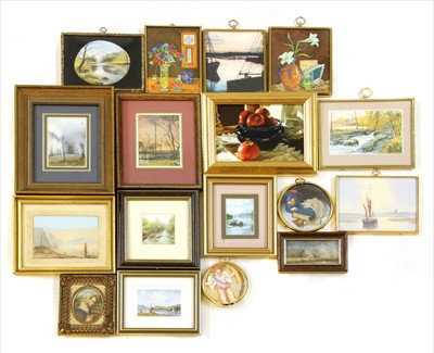 Lot 75 - A large group of 20th century miniature paintings