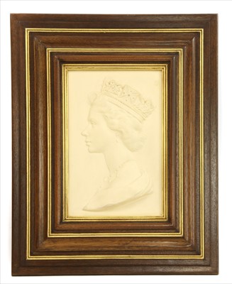 Lot 364A - A limited edition Royal Worcester plaque of Elizabeth II