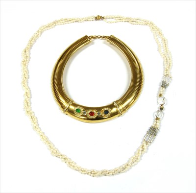 Lot 106 - A gilt metal Christian Dior collar