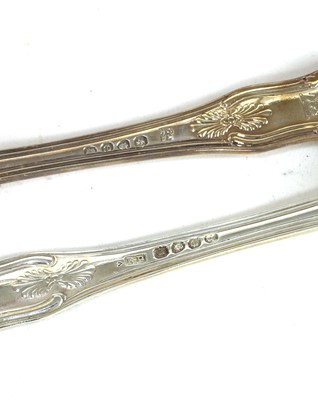 Lot 4 - A large composite King's pattern silver cutlery set