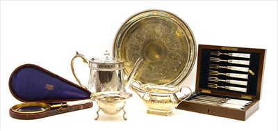 Lot 342 - Two boxes of Victorian and Edwardian silver plated items