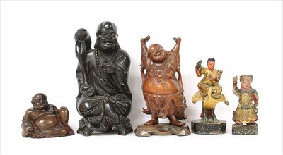 Lot 305 - Three Chinese wood carvings