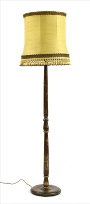 Lot 639 - A Chinoiserie decorated standard lamp