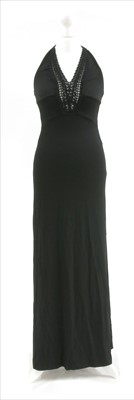 Lot 1081 - A La Perla black halter-neck maxi dress