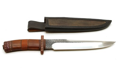 Lot 76 - A Kevin Harvey hunting knife and sheath