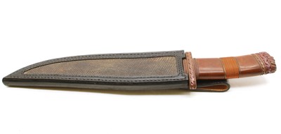 Lot 76 - A Kevin Harvey hunting knife and sheath
