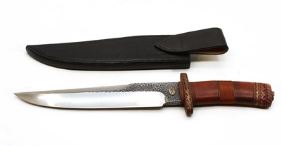 Lot 76 - A Kevin Harvey hunting knife and sheath