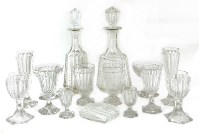 Lot 161 - A large early cut glass suite in the manner of Baccarat