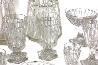 Lot 161 - A large early cut glass suite in the manner of Baccarat